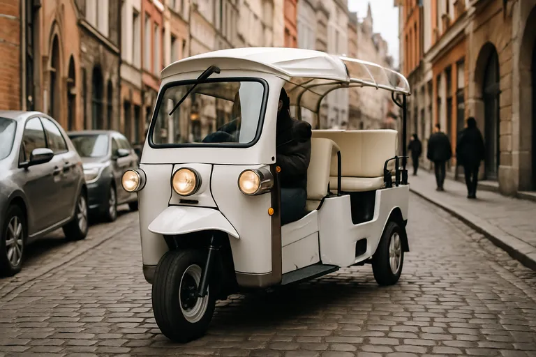 Elektrische tuktuks in drukke binnensteden